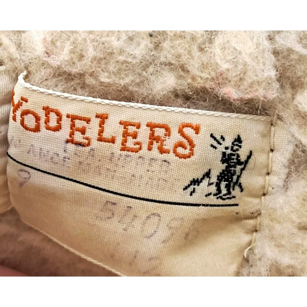 VIntage Yodelers Boots Womens Size 9 Apres Snow Winter Blue Suede Fleece Faux Fu - Picture 13 of 16